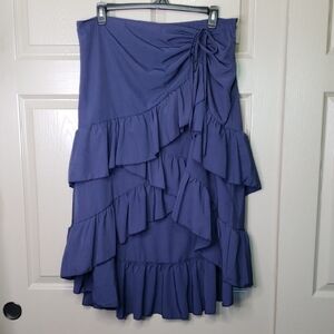 SHEIN Purple Layered Midi Skirt